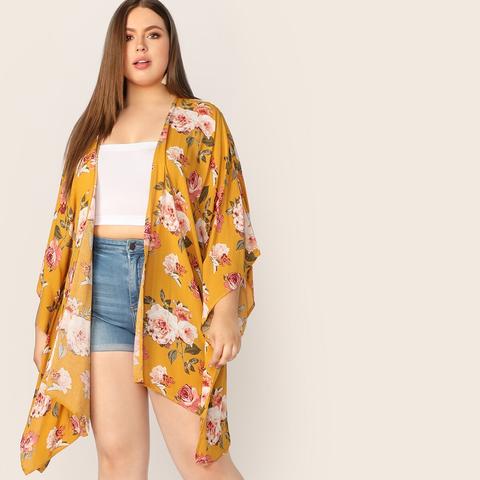 kimono estampado floral
