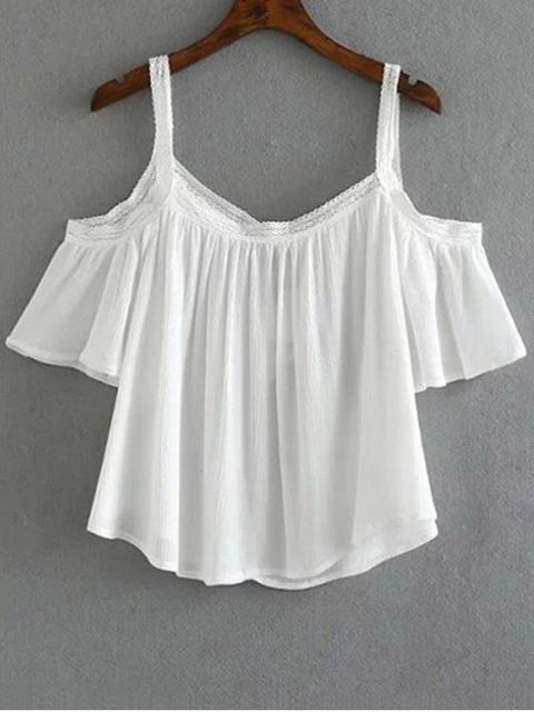 Cold Shoulder Blusa De Tirantes De Espagueti
