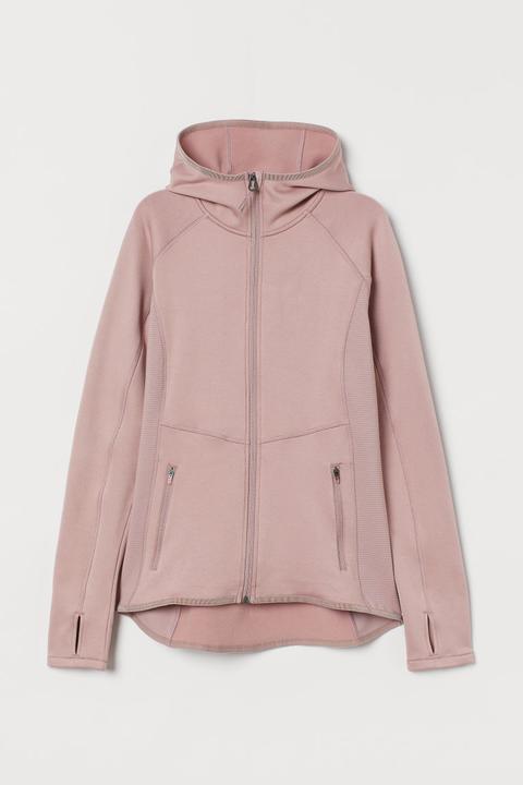 Chaqueta Polar Con Capucha - Rosa