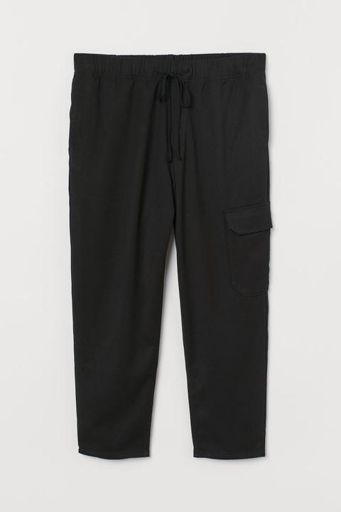 h&m black cargo trousers