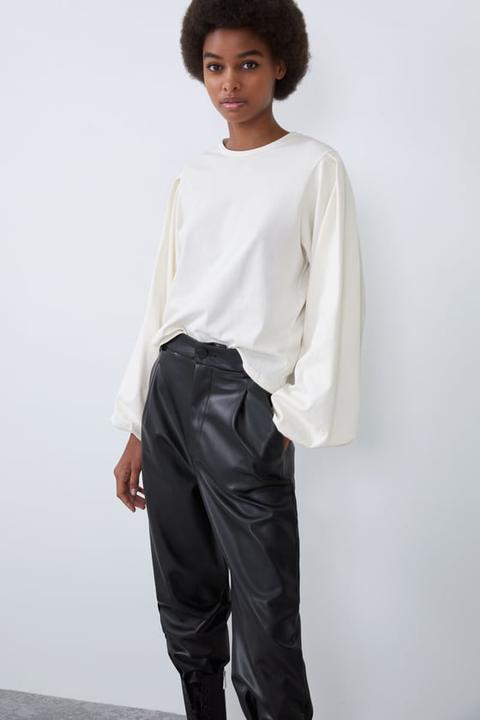 JERSEY MANGA ABULLONADA - Gris | ZARA España