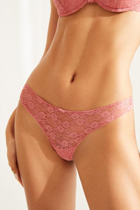 Tanga Encaje Rosa