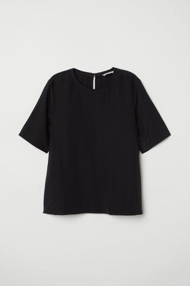 H & M - Silk Top - Black