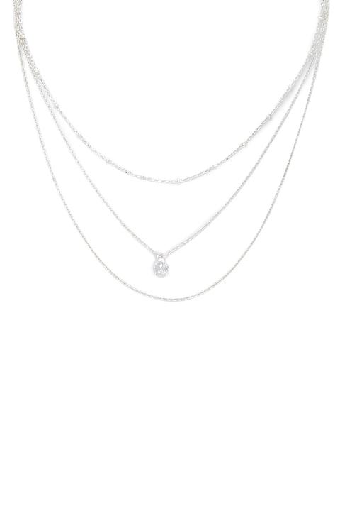 Women's Cz Stone Layered Necklace