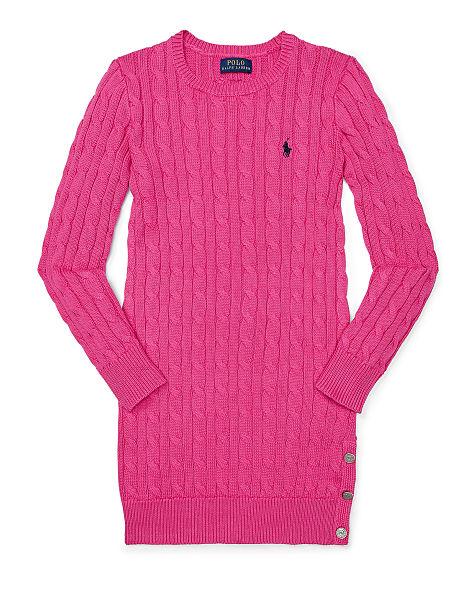 Cable Cotton Sweater Dress