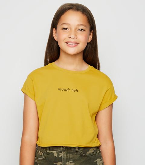 girls mustard yellow shirt