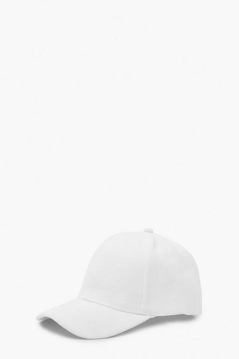 Womens Plain Baseball Cap - White - One Size, White