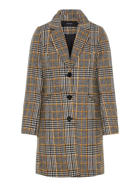 Vero Moda Chequered Coat Women Black