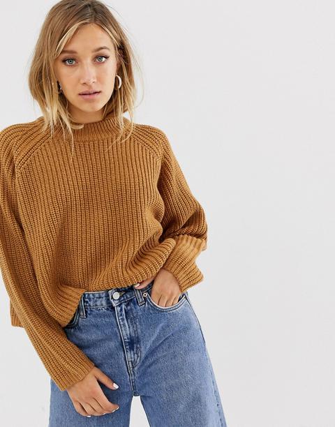 Weekday - Pull Côtelé Oversize - Marron