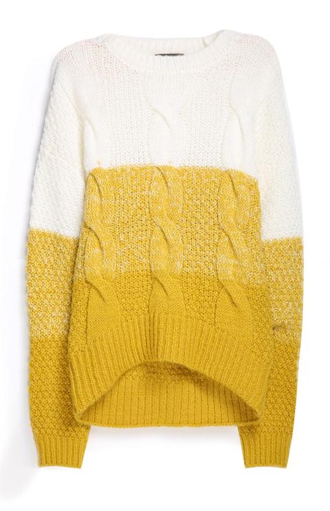 Yellow Cable Knit Jumper