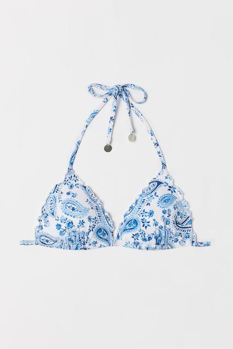 Top Push-up De Bikini - Azul