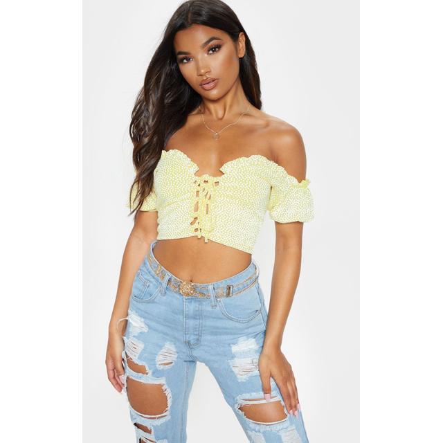 yellow floral tube top