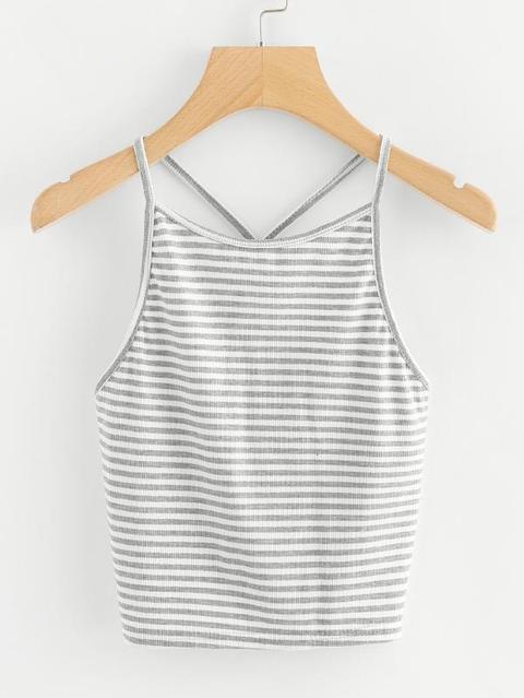 Top Cami In Maglia A Righe