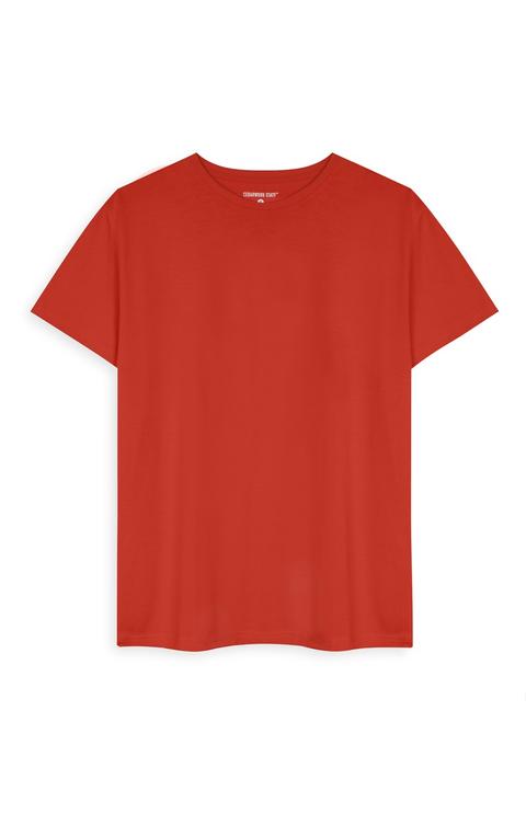 T-shirt Rossa A Girocollo