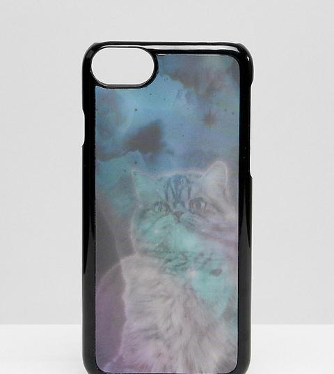 Monki - Cover Per Iphone 6/6s/7 Con Gatto Mistico Olografico - Multicolore