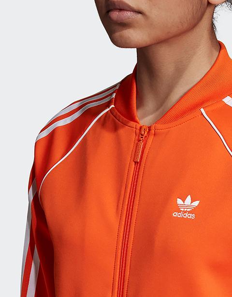 orange adidas jacket womens