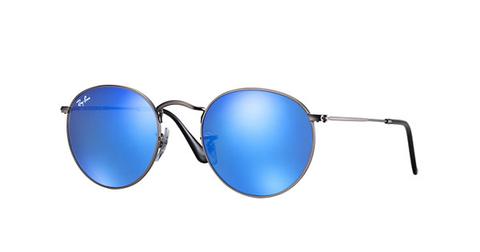 Ray-ban Round Flash Lenses Gunmetal , Rb3447