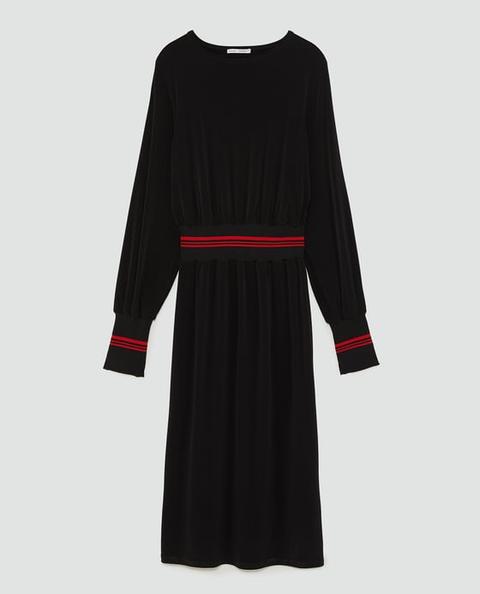 Vestito Rib A Contrasto