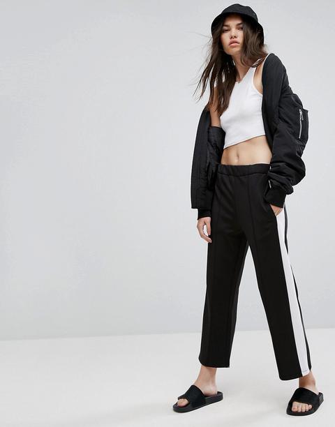 Asos Scuba Culottes With Side Stripe