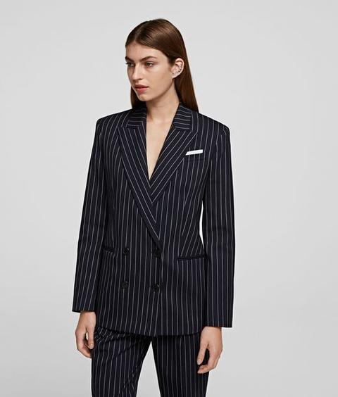 Blazer À Fines Rayures