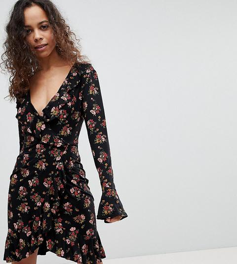 Boohoo Petite - Vestito Da Giorno A Fiori - Multicolore