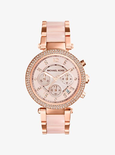 Orologio Parker Tonalità Oro Rosa E Acetato Blush