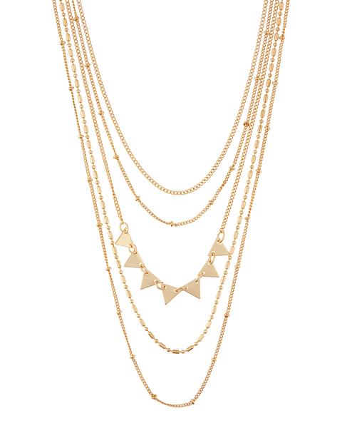 Delicate Layered Triangle Necklace