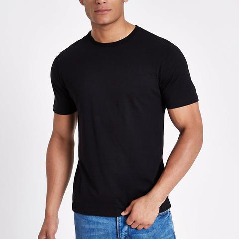 Black Slim Fit Short Sleeve T-shirt