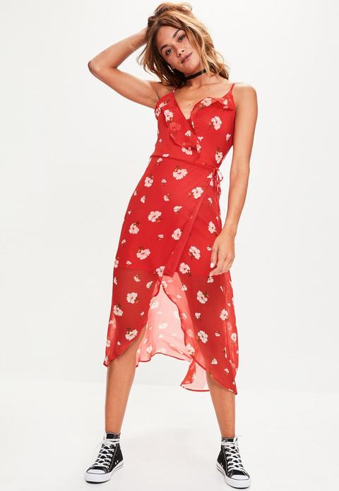 missguided floral maxi dress