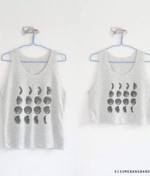 Moon Phases Ringer T-shirt