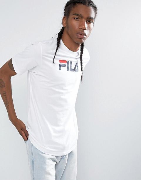 Fila Black - T-shirt Bianca Con Logo Rétro - Bianco