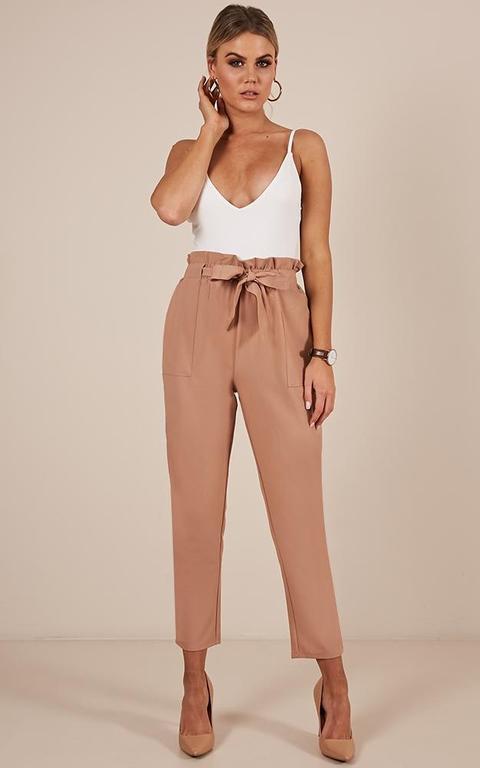 Work Up Pants In Camel