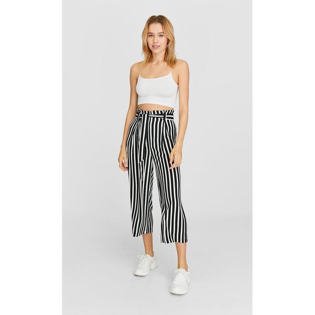 pantaloni a righe stradivarius