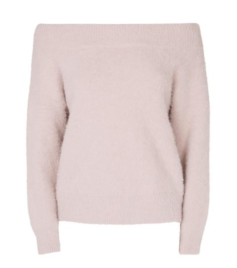 pale pink fluffy jumper