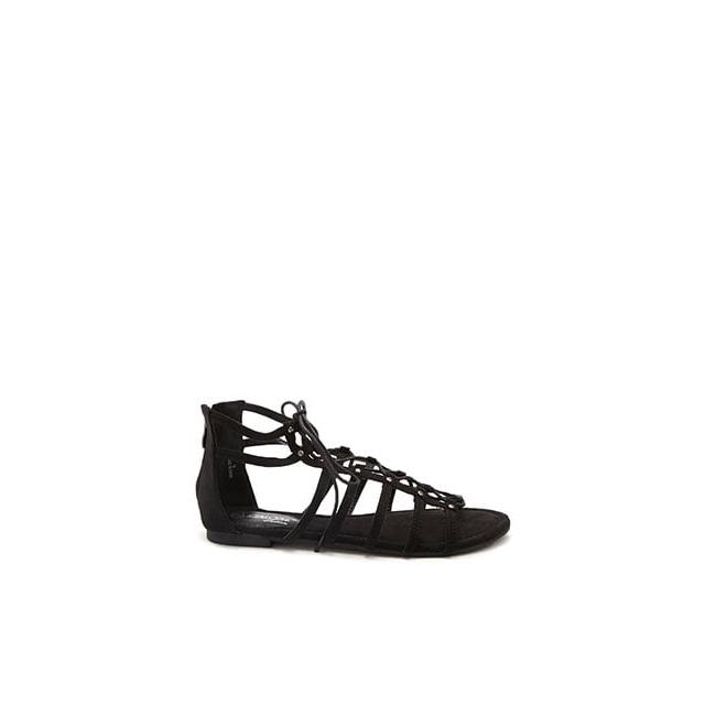 Forever 21 Faux Suede Gladiator Sandals Black From Forever 21 On 21 Buttons - black gladiator sandals forever 21 roblox