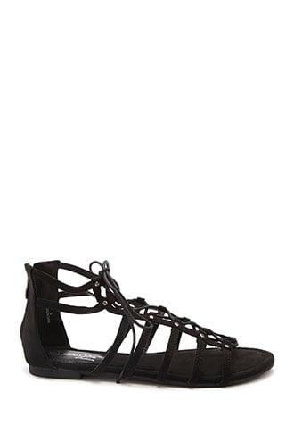 Forever 21 Faux Suede Gladiator Sandals Black From Forever 21 On 21 Buttons - forever 21 roblox knee high gladiator sandals