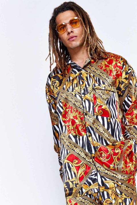 Zebra Baroque Satin Shirt