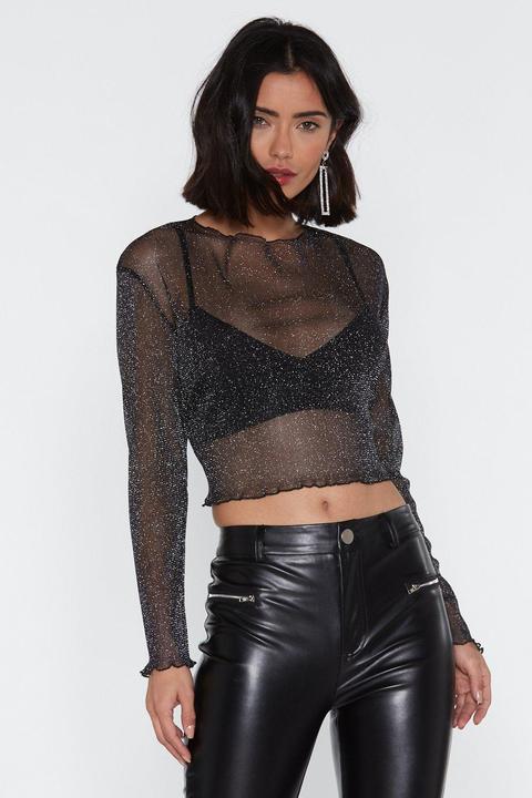 One Hell Of A Mesh Glitter Top