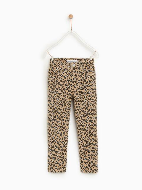 Calça Com Animal Print