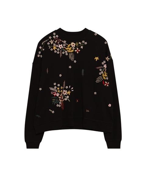 Sudadera Cuello Perkins Apliques