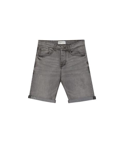 Bermuda Denim Regular Comfort Gris