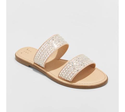 Women's Kersha Embellished Slide Sandals - A New Day™