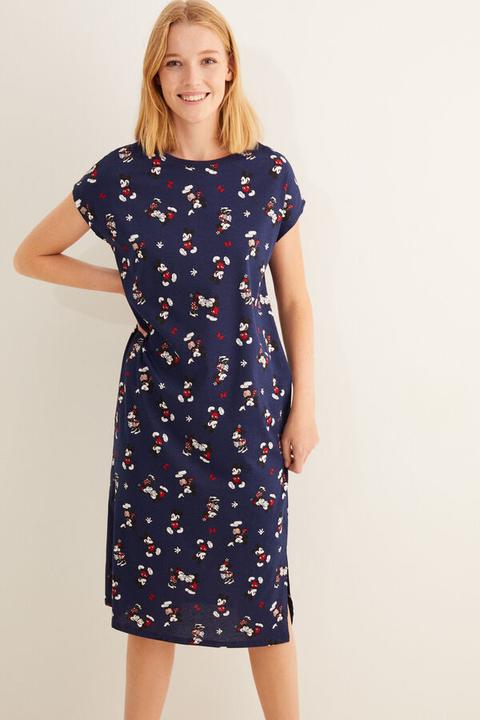 Camisón Midi Mickey Navy