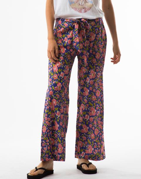 Pantalón Floral Con Nudo - Natura