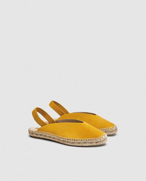 Espadrillas Slingback In Pelle.