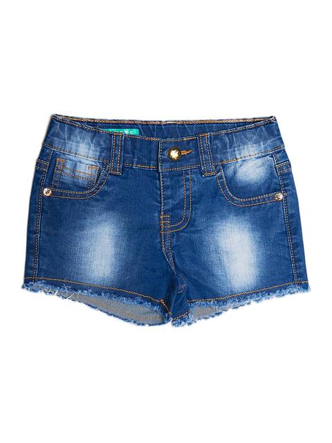 Shorts In Denim Tasca In Pizzo