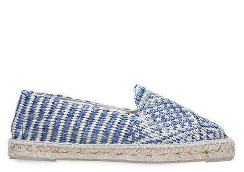 Espadrilles - Yucatan - Blue And Beige Raffia