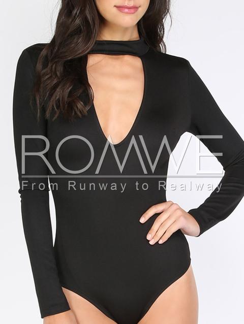 Bodysuit Maniche Lunghe - Nero