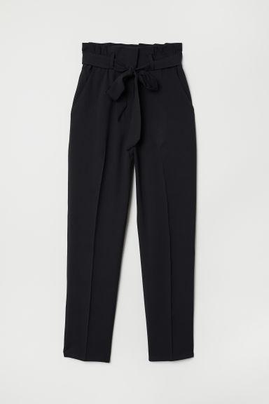 H & M - Pantaloni Vita A Sacchetto - Nero