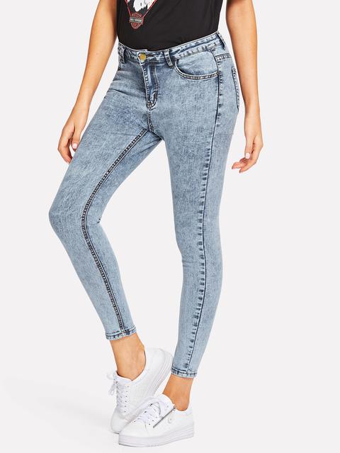 Jeans Skinny Lavaggio Acido